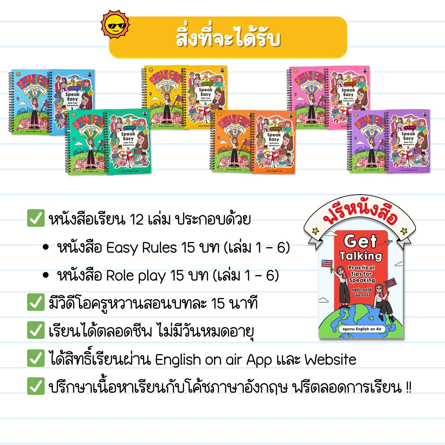 หนังสือ Speak Easy แพ็คคู่ Box 1 - 3 (ระดับ A1 - B1) : สนทนาง่าย ใช้ได้จริง 1 - 3